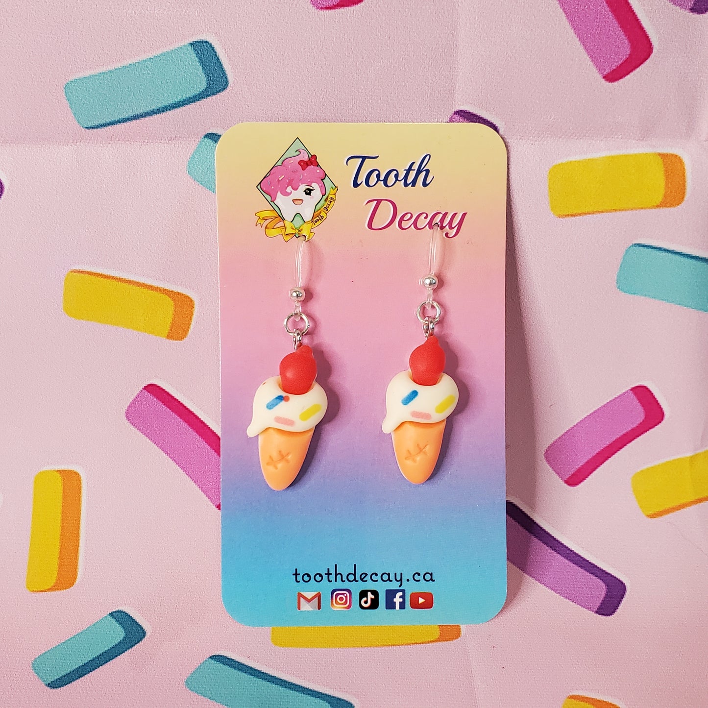 Ice Cream Dangle Earrings