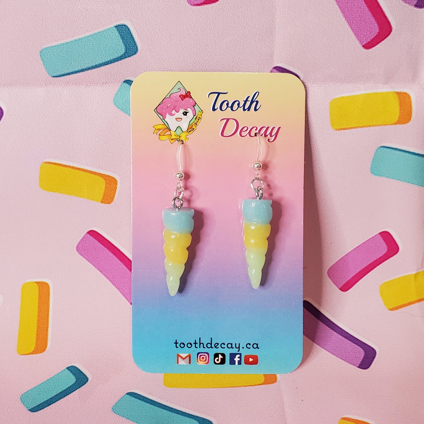 Unicorn Horn Dangle Earrings