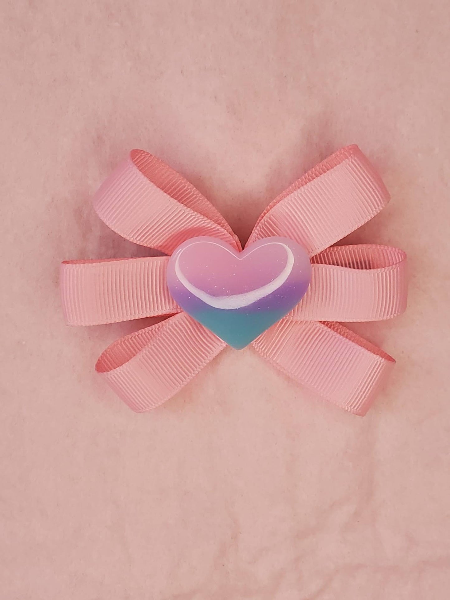 Ribbon Heart Hair Clip