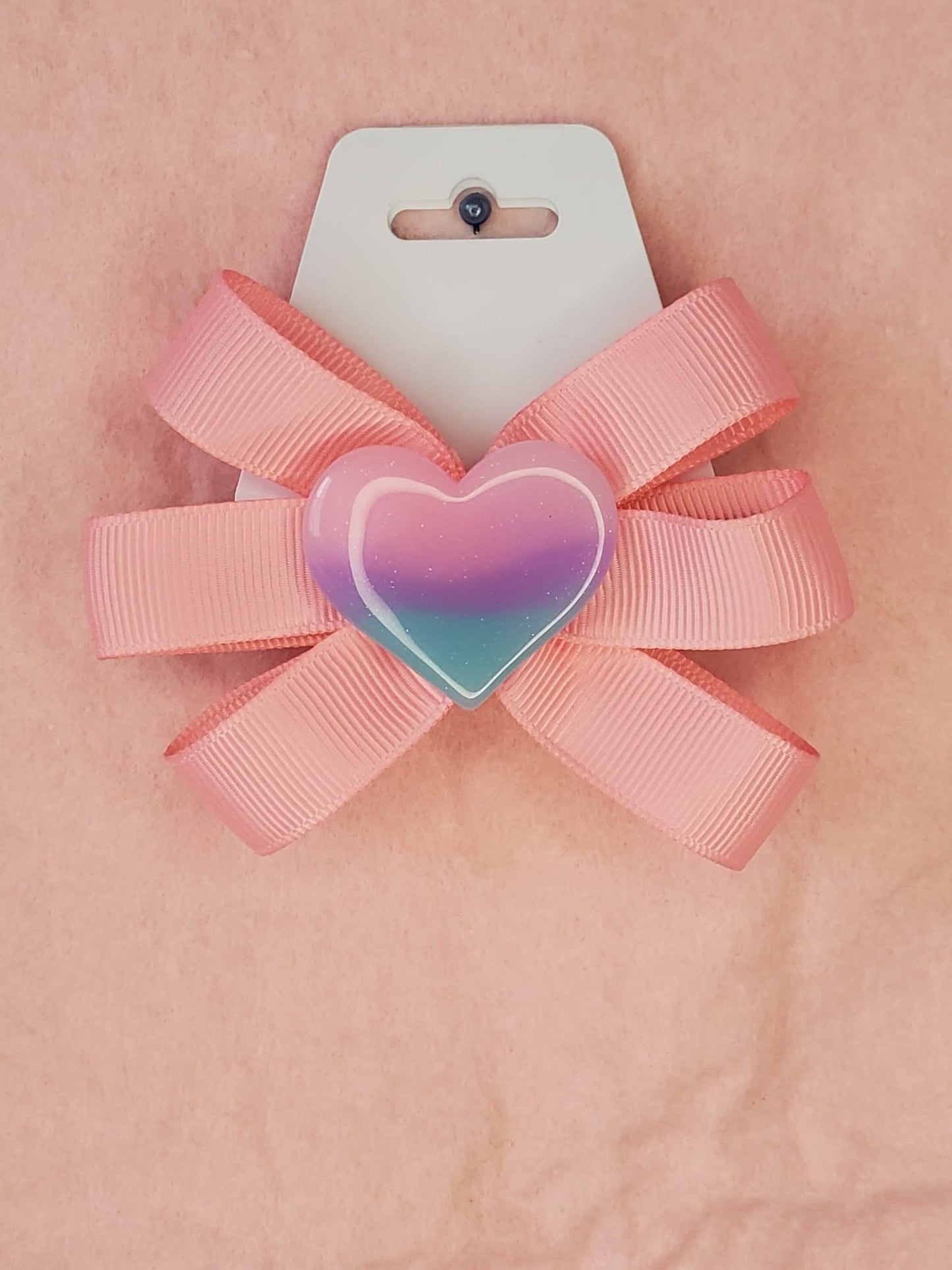 Ribbon Heart Hair Clip