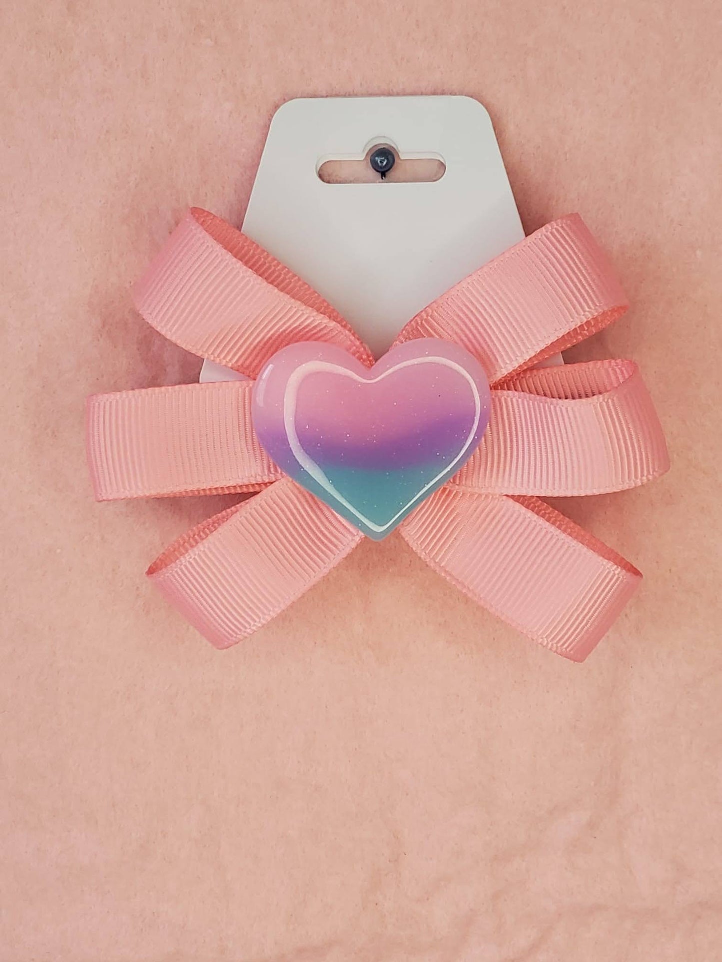 Ribbon Heart Hair Clip
