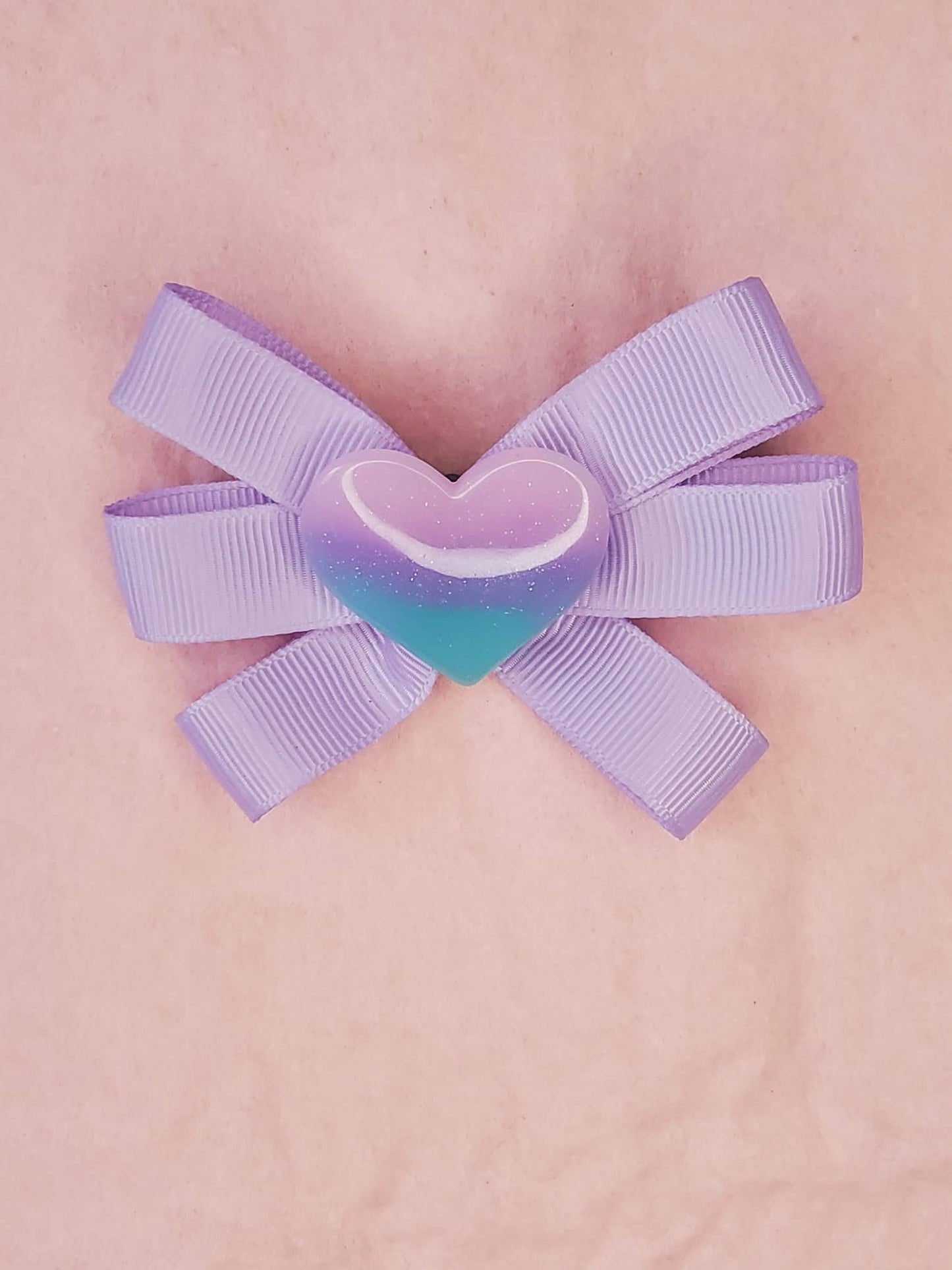Ribbon Heart Hair Clip