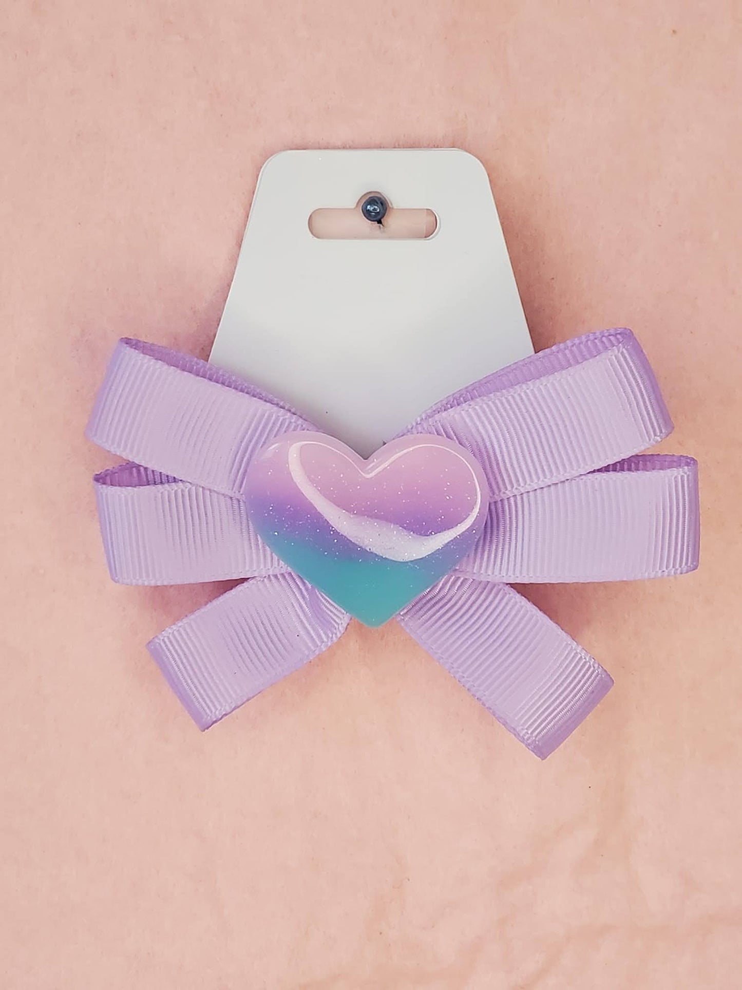 Ribbon Heart Hair Clip