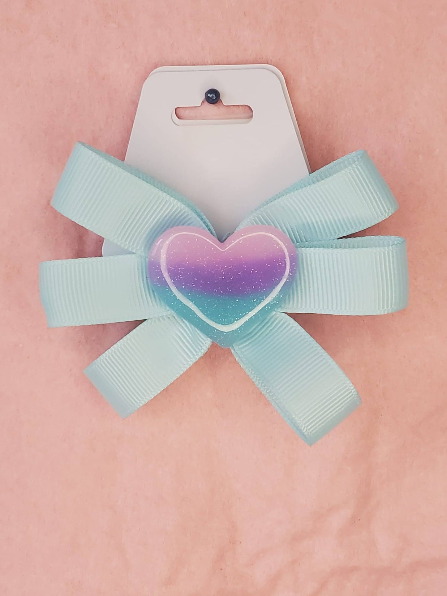 Ribbon Heart Hair Clip