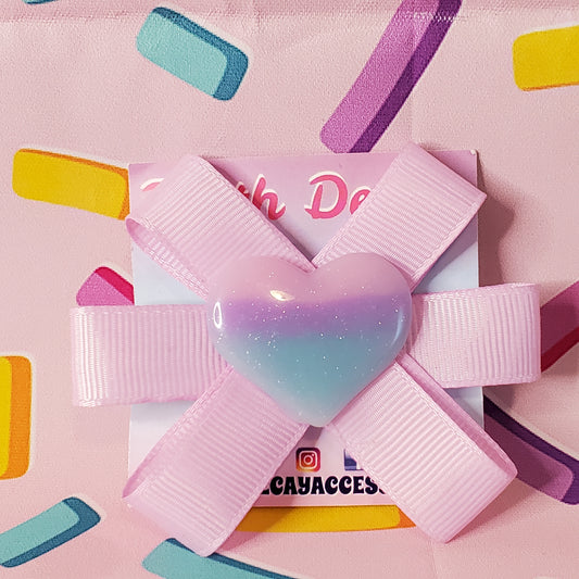 Ribbon Heart Hairclip