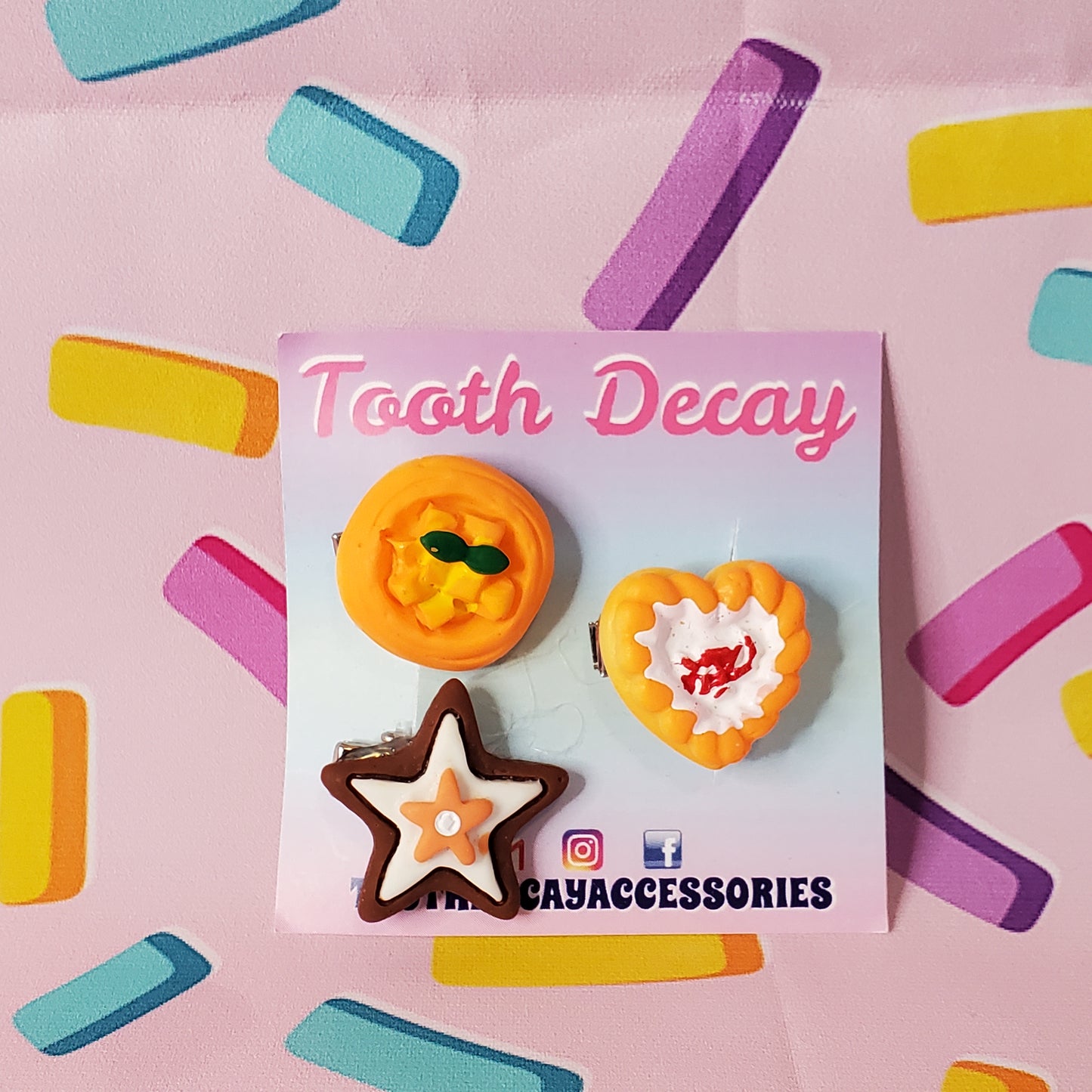 Baked Sweets Mini Hairclips